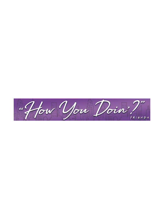 Pyramid Placă Decorativă Friends (How You Doin’) Lucrată Manual Din Lemn 80x13cm
