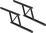 Emuca Table Folding Hardware Black 38x12.7cm 2pcs