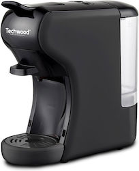 Techwood Καφετιέρα για Κάψουλες Nespresso Πίεσης 19bar Black