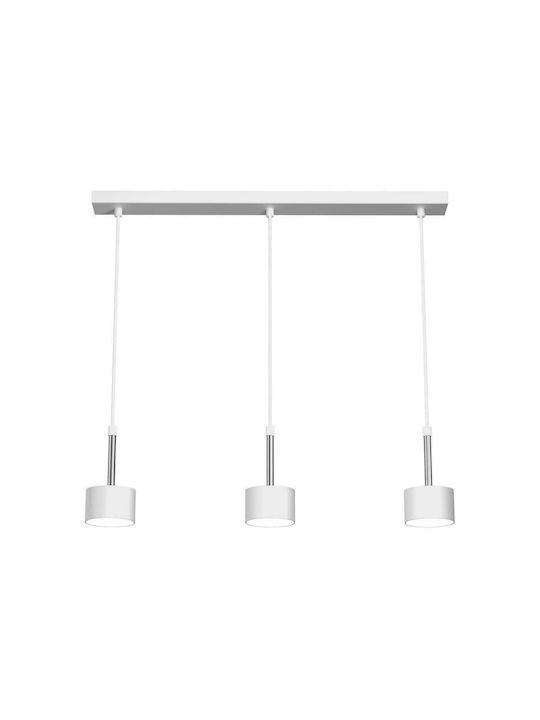 Milagro Arena Pendant Light Three-Light Rail for Socket GX53 White