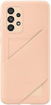 Samsung Card Slot Cover Silicone Back Cover with Credit Card Holder Peach (Galaxy A33 5G)