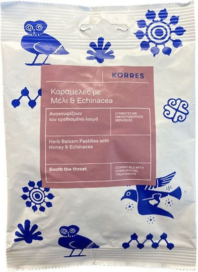 Korres Drops cu miere Echinacea fără Gluten 60gr 15buc