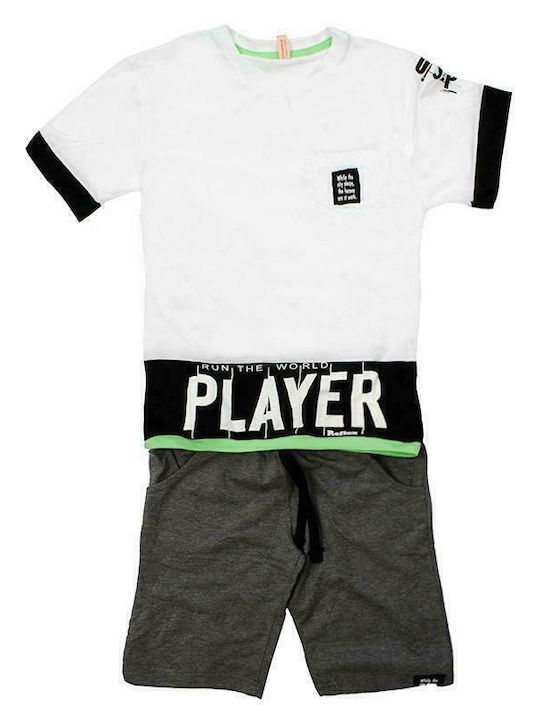 Kinder-Set mit Shorts Sommer 2Stück Weiß