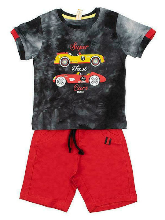 Reflex Kinder Set mit Shorts Sommer 2Stück Schwarz