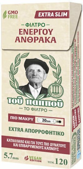 Tou Pappou Filtertips Aktivkohle 5.7mm 120x1Stk