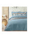 Das Home 9563 Cuvertură Extra-dublu Microfibra Albastru 220x240cm