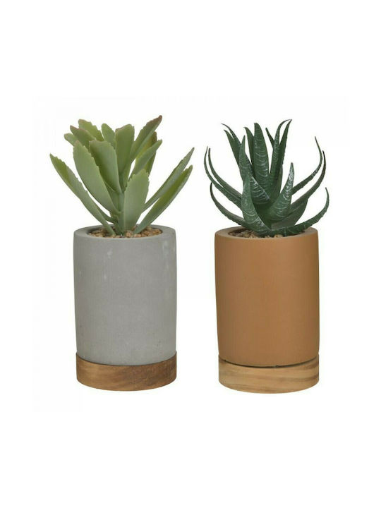 Click Artificial Plant in Small Pot Grey/Brown/Green 20cm 1pcs