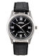 Inora Herrenuhr 39mm Batterie mit Schwarz Lederarmband