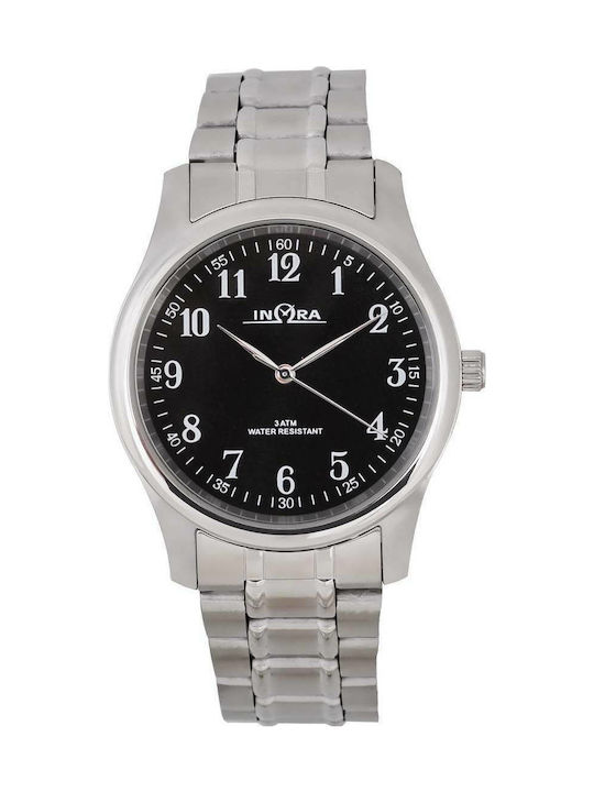 Inora Herrenuhr 39mm Batterie mit Silber rostfreiem Stahlarmband MI273235