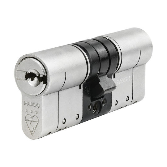 Hugo Locks Lock Cylinder Security GR5S 80mm (35-45) with 5 Keys Silver