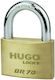 Hugo Locks BR 20 Μπρούτζινο Λουκέτο Πέταλο με Κλειδί 20mm