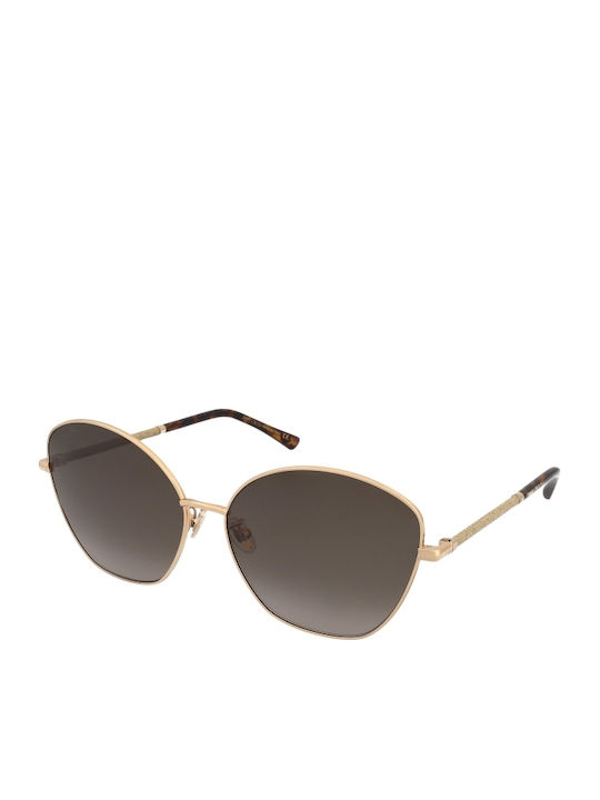Jimmy Choo Women's Sunglasses with Gold Metal Frame and Brown Gradient Lens Marilia/G/SK 06J/HA