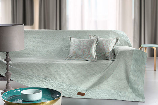 Guy Laroche Dreisitzer-Sofa Wurf 2 Seiten Escada 180x300cm Aqua