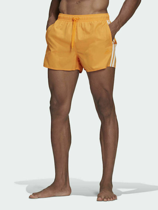 Adidas Classic 3-Stripes Costum de baie pentru bărbați Pantaloni scurți Orange Rush / White