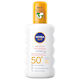 Nivea Sun Sensitive Immediate Protect Sun Αδιάβροχη Αντηλιακή Λοσιόν για το Σώμα SPF50 σε Spray 200ml