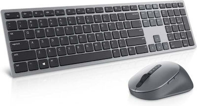 Dell Wireless KM7321W Bluetooth Комплект клавиатура и мишка Английски US сребърен