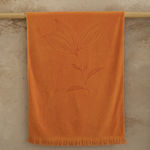 Nima Satya Jacquard Beach Towel with Fringes Orange 160x90cm