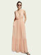 Summer Maxi Dress Wrap Orange