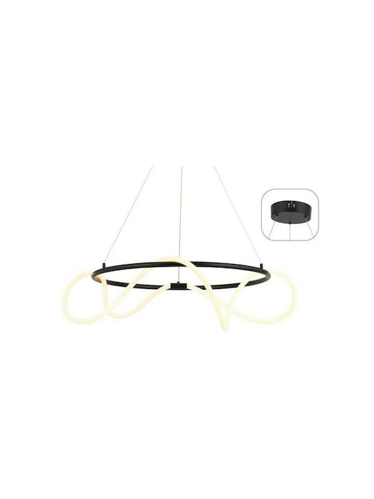 Aca Kyma Pendant Light LED Suspension with Warm White Light Black