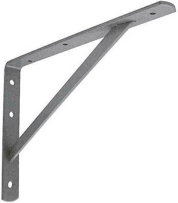 Heavy-Duty Metallic Corner Shelf Silver 250x400mm 580106.0006