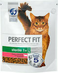 Perfect Fit Sterile 1+ Dry Food for Adult Neutered Cats with Beef 0.75kg