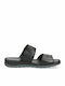 Leather Women's Flat Sandals Anatomic in Black Color