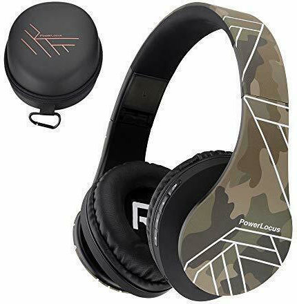 PowerLocus P2 Wireless / Wired Over Ear Headphones with Radio Multicolored