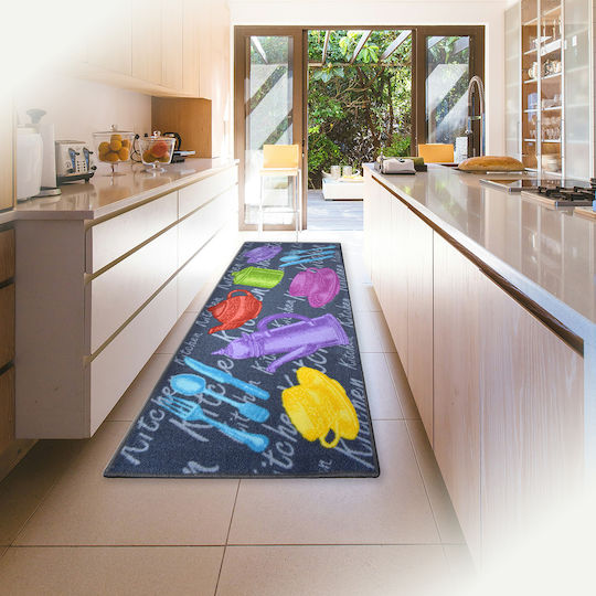 Chios Hellas Marita 17 Kitchen Mat Runner with Anti-slip Underlay Blue 50x120εκ. TA314