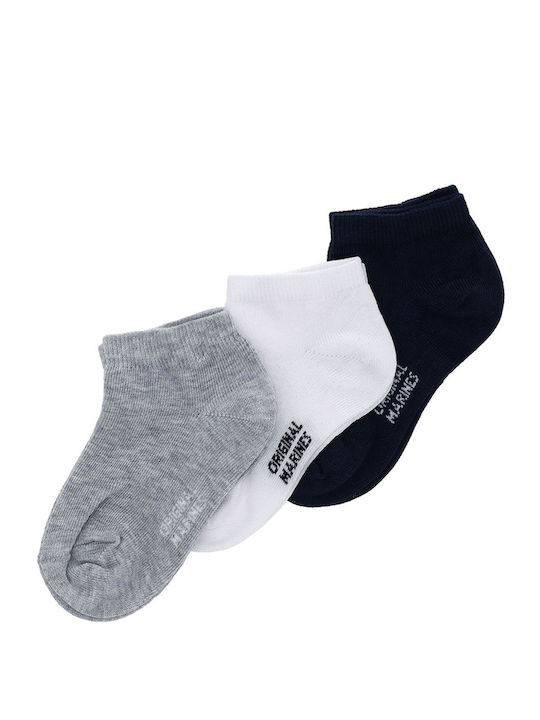 Original Marines Boys 3 Pack Ankle Socks C Multicolour