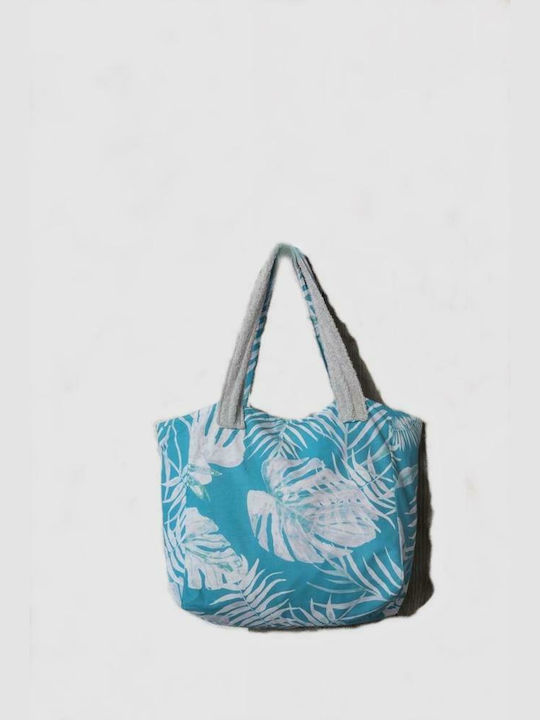 Nima - Fashion Cerra Υφασμάτινη Τσάντα Θαλάσσης Floral Μπλε