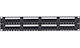 Kuwes Patch Panel for Rack 1U 19" with 48 cat5e Ports Black
