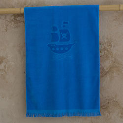 Nima Pirates Island Kids Beach Towel Blue 140x70cm