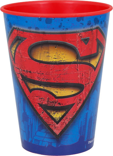 Stor Superman Glas Wasser aus Plastik in Blau Farbe 260ml 85608