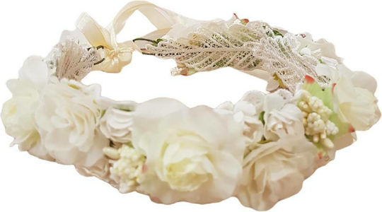 Flower Crown White-Ivory Bride, For Baptism, Flower Girl