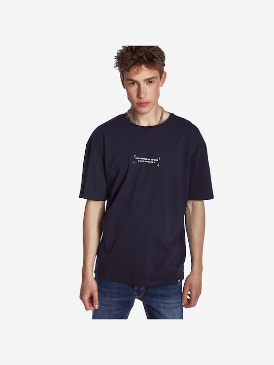 Brokers Jeans Men's Short Sleeve T-shirt Navy Blue