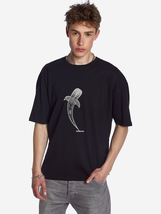 Brokers Jeans T-shirt Μαύρο