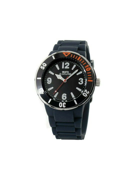 WATX & CO Watch Battery with Blue Rubber Strap