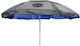 Maui & Sons Foldable Beach Umbrella Aluminum Diameter 1.90m with UV Protection and Air Vent Blue