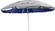 Maui & Sons 1568 Foldable Beach Umbrella Aluminum Diameter 2.10m with UV Protection and Air Vent Blue