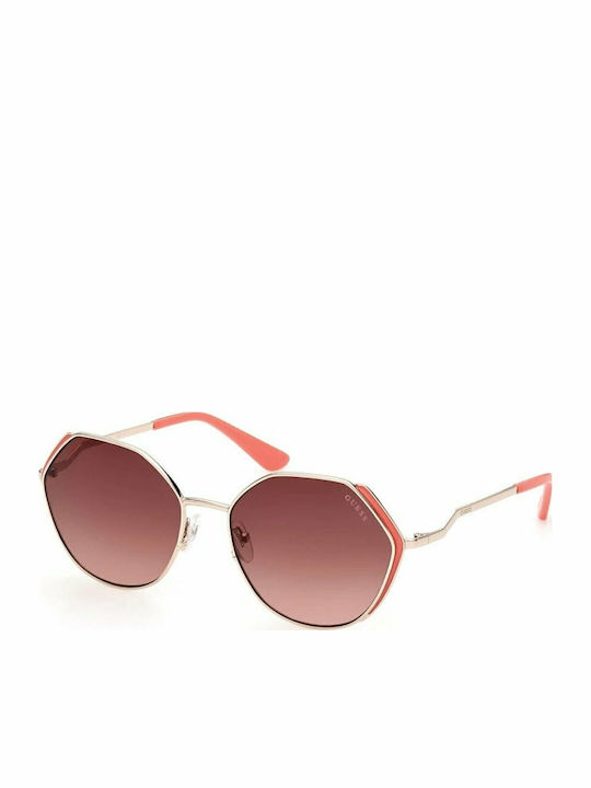 Guess Women's Sunglasses with Gold Metal Frame ...