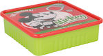 Stor Kids Lunch Plastic Box Green L14.6xW14.6xH4.4cm