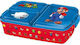 Stor Plastik Kinder Lebensmittelbehälter Rot 19.5 x 16.5 x 6.7cm