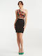 Lynne High Waist Mini Skirt in Black color