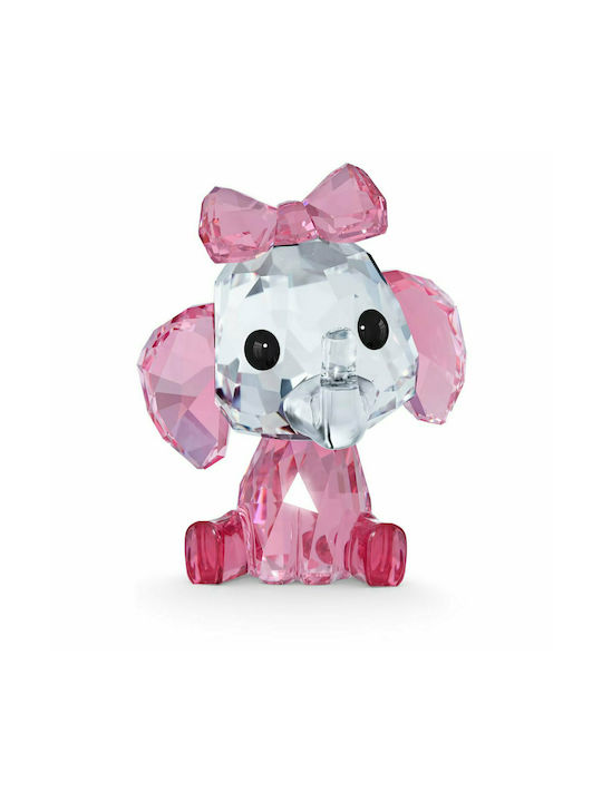 Swarovski Decorative Elephant made of Crystal Baby Animals Cheery in Pink 4x3.28x3.2cm 1pcs