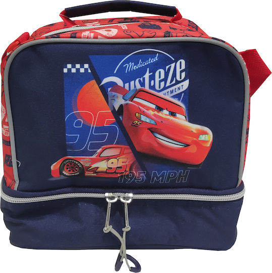 Gim Cars Double Vision School Insulated Shoulder Lunch Bag 4.5lt Blue Disney Cars 20 x 15 x 21cm
