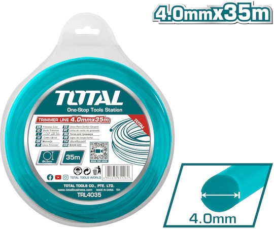 Total Round Brush Cutter Trimmer Line 4mm 35m TRL4035