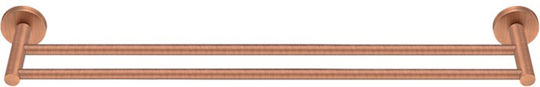 Sanco Ergon Double Wall-Mounted Bathroom Rail ​60x5.5cm Old Copper Mat