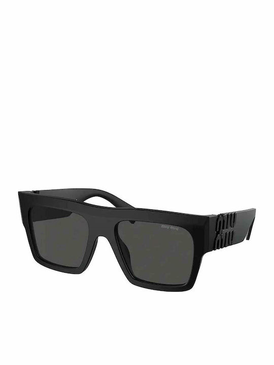 Miu Miu Damentaschen Sonnenbrille mit Schwarzem Horn umrandetem Rahmen und Grauen Gläsern