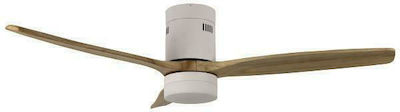 Eurolamp Ceiling Fan 132cm with Light White