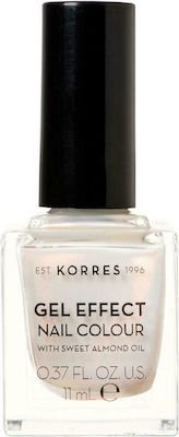 Korres Gel Effect Gloss Βερνίκι Νυχιών Μακράς Διαρκείας Μπεζ 08 Sea Marble 11ml
